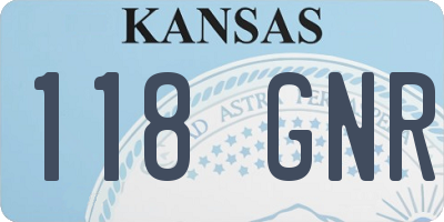 KS license plate 118GNR