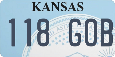 KS license plate 118GOB