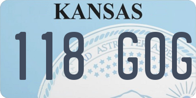 KS license plate 118GOG