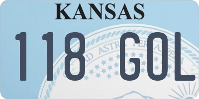 KS license plate 118GOL
