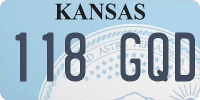 KS license plate 118GQD