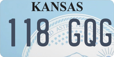 KS license plate 118GQG