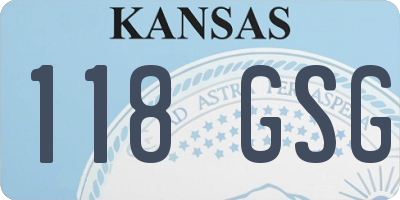 KS license plate 118GSG