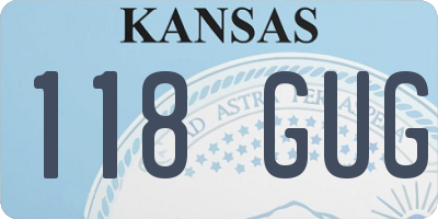 KS license plate 118GUG