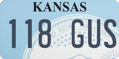 KS license plate 118GUS