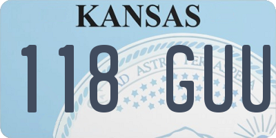 KS license plate 118GUU