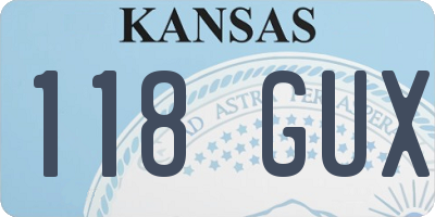 KS license plate 118GUX