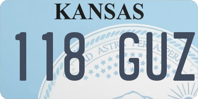 KS license plate 118GUZ