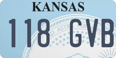 KS license plate 118GVB