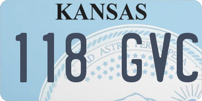 KS license plate 118GVC