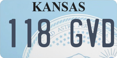 KS license plate 118GVD