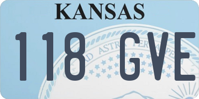 KS license plate 118GVE