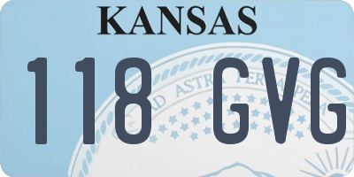 KS license plate 118GVG
