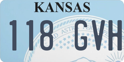 KS license plate 118GVH