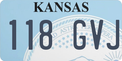 KS license plate 118GVJ