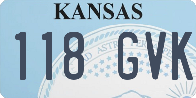 KS license plate 118GVK