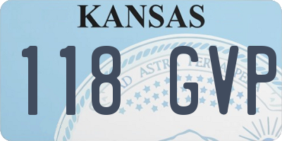 KS license plate 118GVP