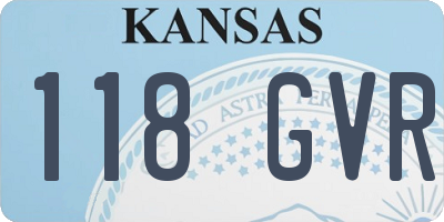 KS license plate 118GVR