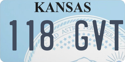 KS license plate 118GVT