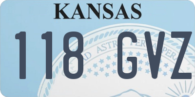 KS license plate 118GVZ