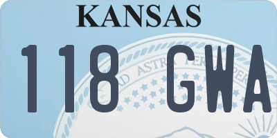 KS license plate 118GWA