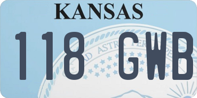 KS license plate 118GWB