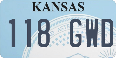 KS license plate 118GWD