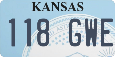 KS license plate 118GWE