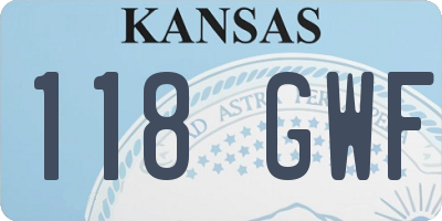 KS license plate 118GWF