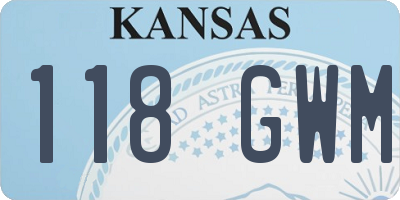 KS license plate 118GWM