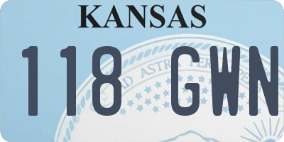 KS license plate 118GWN