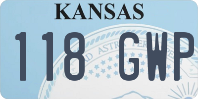 KS license plate 118GWP
