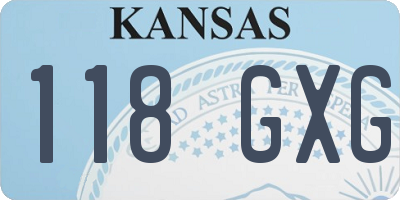 KS license plate 118GXG