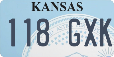 KS license plate 118GXK