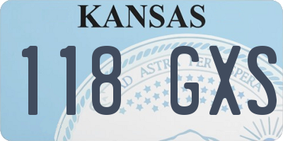 KS license plate 118GXS