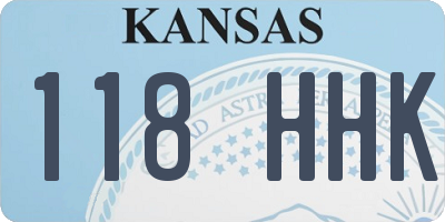 KS license plate 118HHK