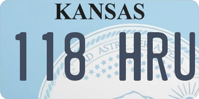 KS license plate 118HRU