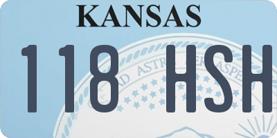 KS license plate 118HSH