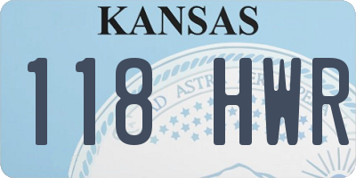 KS license plate 118HWR