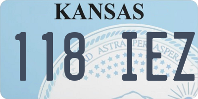 KS license plate 118IEZ
