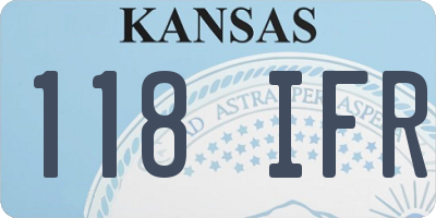 KS license plate 118IFR