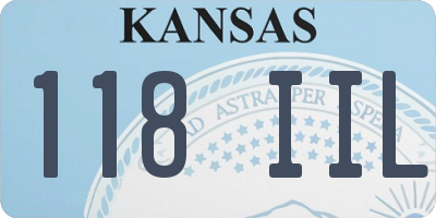 KS license plate 118IIL