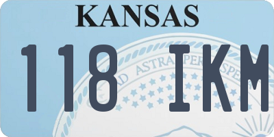KS license plate 118IKM