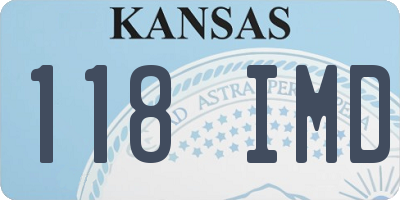 KS license plate 118IMD