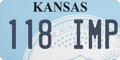 KS license plate 118IMP