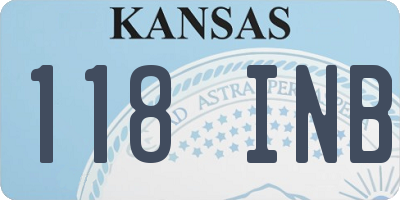 KS license plate 118INB