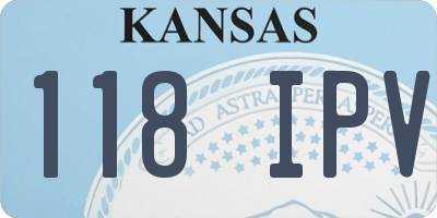 KS license plate 118IPV
