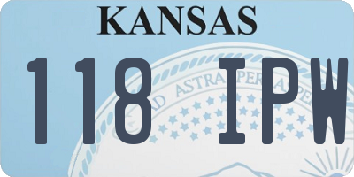 KS license plate 118IPW