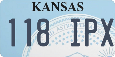 KS license plate 118IPX