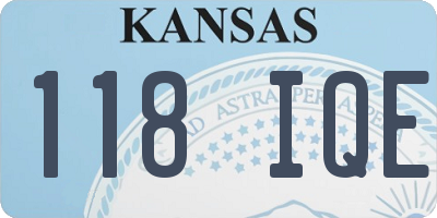 KS license plate 118IQE